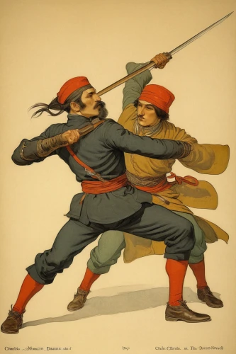 french foreign legion,épée,red army rifleman,patrol suisse,swordsmen,marine corps martial arts program,cossacks,vintage ilistration,grenadier,sword fighting,lancers,forest workers,stage combat,pour féliciter,german red cross,quarterstaff,federal army,hunting scene,cavalry,eskrima,Illustration,Retro,Retro 19