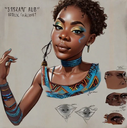 ancient egyptian girl,african art,concept art,pharaonic,african woman,ancient egypt,african,afroamerican,african culture,maria bayo,sacred art,cleopatra,benin,all seeing eye,body jewelry,ancient egyptian,beauty face skin,tassili n'ajjer,afar tribe,skin