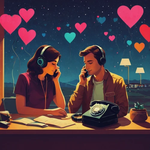 phone call,high fidelity,online date,sci fiction illustration,retro diner,honeymoon,romantic night,romantic meeting,telephone,valentines day background,romantic scene,landline,dating,on the phone,long distance,calling,astronomers,answering machine,retro background,love letters,Conceptual Art,Daily,Daily 20