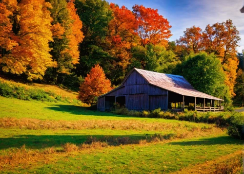 fall landscape,vermont,autumn idyll,autumn landscape,autumn background,autumn scenery,farm landscape,fall foliage,red barn,home landscape,country cottage,colors of autumn,autumn chores,meadow landscape,field barn,new england,rural landscape,old barn,beautiful landscape,indian summer,Art,Artistic Painting,Artistic Painting 33