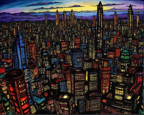 city lights,city skyline,cityscape,colorful city,skyline,new york skyline,city scape,manhattan skyline,citylights,sky city,city cities,big city,city in flames,city at night,metropolises,tokyo city,the city,city,big night city,city view,Illustration,Realistic Fantasy,Realistic Fantasy 33