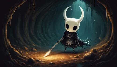 hollow way,oryx,hollow,wander,slender,scythe,pierrot,dark world,horned,cave,keyhole,threshold,light bearer,underworld,wormhole,descent,white rabbit,hatch,glowworm,abyss,Illustration,Abstract Fantasy,Abstract Fantasy 17