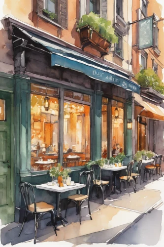 watercolor cafe,watercolor paris balcony,watercolor paris,paris cafe,watercolor paris shops,watercolor tea shop,grilled food sketches,new york restaurant,street cafe,parisian coffee,bistrot,watercolor sketch,coffee watercolor,bistro,watercolor shops,italian food,outdoor dining,wine tavern,watercolor,pastry shop,Illustration,Paper based,Paper Based 07