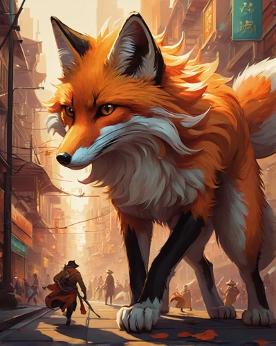 a fox,red fox,fox,redfox,foxes,cute fox,child fox,garden-fox tail,fawkes,adorable fox,furta,fox stacked animals,sand fox,little fox,fox hunting,firefox,game illustration,desert fox,tails,kitsune,Conceptual Art,Fantasy,Fantasy 18
