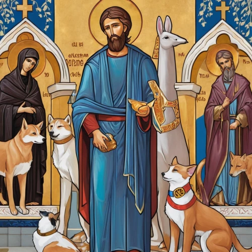 the good shepherd,good shepherd,the third sunday of advent,nativity of jesus,nativity of christ,the second sunday of advent,the first sunday of advent,romanian mioritic shepherd dog,saint nicholias,saint mark,saint nicolas,east-european shepherd,shepherd,st. bernard,saint nicholas,benediction of god the father,shepherds,saint nicholas' day,fourth advent,palm sunday,Illustration,Realistic Fantasy,Realistic Fantasy 43