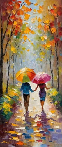 oil painting on canvas,umbrellas,oil painting,walking in the rain,art painting,autumn landscape,man with umbrella,painting technique,autumn background,umbrella,summer umbrella,in the rain,oil on canvas,rainy day,bowl of fruit in rain,flooded pathway,the autumn,colorful background,brolly,fall landscape,Conceptual Art,Oil color,Oil Color 22