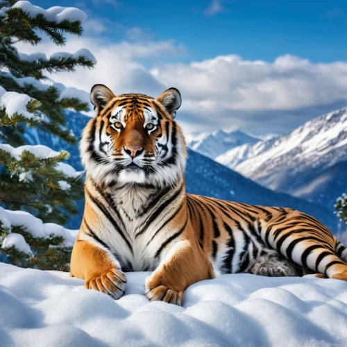 siberian tiger,bengal tiger,winter animals,the amur adonis,a tiger,amur adonis,asian tiger,amurtiger,toyger,tiger,chestnut tiger,bengal,tigerle,tigers,tiger png,young tiger,frosted flakes,snow scene,royal tiger,white tiger,Photography,General,Realistic