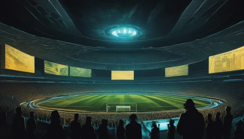 soccer-specific stadium,coliseum,european football championship,stadium,world cup,football stadium,uefa,soccer field,arena,sports game,fortress,indoor games and sports,stade,sci fiction illustration,football pitch,pitch,ufo interior,floodlight,sports wall,stadium falcon,Illustration,Realistic Fantasy,Realistic Fantasy 29