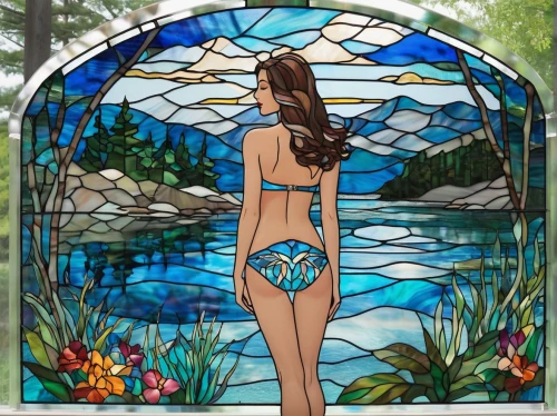 glass painting,stained glass,stained glass window,stained glass pattern,mosaic glass,art nouveau frame,leaded glass window,water nymph,stained glass windows,art nouveau,swim ring,ulysses butterfly,glass window,female swimmer,aqua studio,body painting,bodypaint,mosaics,swimsuit bottom,art nouveau design,Unique,Paper Cuts,Paper Cuts 08