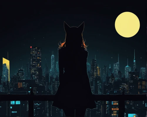 catwoman,black cat,silhouette,silhouette art,woman silhouette,stray cat,house silhouette,mouse silhouette,transistor,huntress,the cat,stray,howl,halloween silhouettes,night watch,silhouetted,kitsune,fantasia,dance silhouette,alley cat,Illustration,Paper based,Paper Based 19