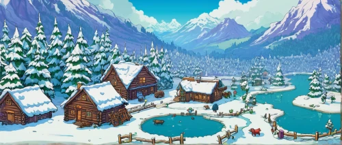 winter village,christmas snowy background,ski resort,north pole,alpine village,winter background,christmas landscape,cartoon video game background,christmasbackground,snow scene,christmas town,aurora village,mountain village,korean village snow,christmas village,christmas background,ski facility,nativity village,mountain settlement,snow house,Art,Classical Oil Painting,Classical Oil Painting 39