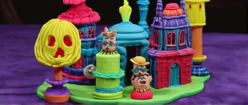 basil's cathedral,animal tower,lego pastel,play tower,whipped cream castle,electric tower,fairy tale castle,fairy house,disney castle,chucas towers,marzipan figures,candy cauldron,fairy chimney,cake stand,cinderella's castle,3d fantasy,minarets,castles,taj mahal,stack cake,Unique,3D,Clay