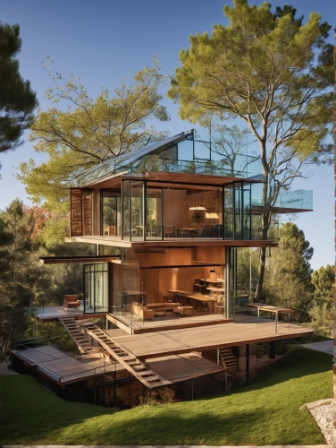 dunes house,modern house,timber house,cubic house,modern architecture,summer house,house in the forest,wooden house,cube house,glass facade,corten steel,house by the water,structural glass,beautiful home,mid century house,luxury property,frame house,tree house,house in the mountains,eco-construction,Photography,General,Realistic