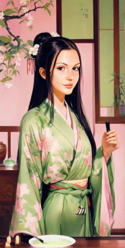 tea ceremony,japanese woman,tea zen,japanese tea,geisha girl,geisha,mukimono,oriental princess,oriental girl,japanese art,japanese culture,asian woman,matcha,japanese sakura background,japanese background,shincha,japanese cuisine,oriental painting,woman drinking coffee,ikebana