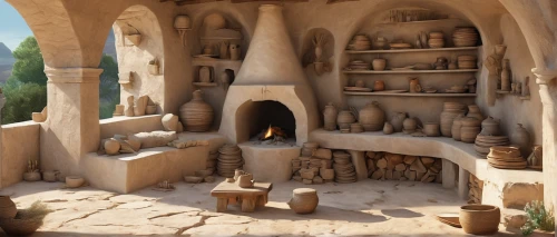 stone oven,pizza oven,fireplaces,fireplace,nativity village,ancient house,charcoal kiln,pottery,masonry oven,miniature house,cannon oven,medieval architecture,fire place,clay house,fairy house,hearth,3d render,wood-burning stove,stove,apothecary,Art,Classical Oil Painting,Classical Oil Painting 02