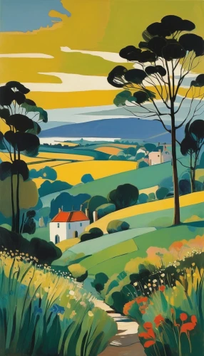 david bates,carol colman,rural landscape,farm landscape,olle gill,dorset,home landscape,cornwall,brook landscape,landscape,francis barlow,martin fisher,george russell,gower,tasmania,sussex,hobbiton,yorkshire,exmoor,alentejo,Art,Artistic Painting,Artistic Painting 41