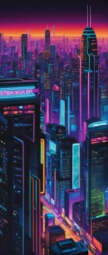 tokyo city,cyberpunk,shinjuku,tokyo,metropolis,colorful city,cityscape,80s,ultraviolet,fantasy city,80's design,shanghai,tokyo ¡¡,osaka,hong kong,1980s,neon arrows,futuristic,1986,city trans,Illustration,Retro,Retro 14