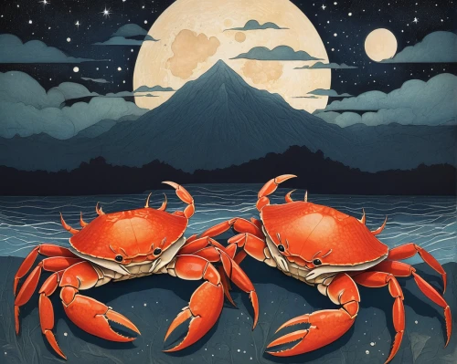 crabs,north sea crabs,crustaceans,dungeness crab,crab 1,crab 2,snow crab,christmas island red crab,hairy crabs,crab,square crab,crab boil,chesapeake blue crab,rock crab,black crab,crayfish party,crab soup,red cliff crab,crustacean,lobsters,Illustration,Japanese style,Japanese Style 15