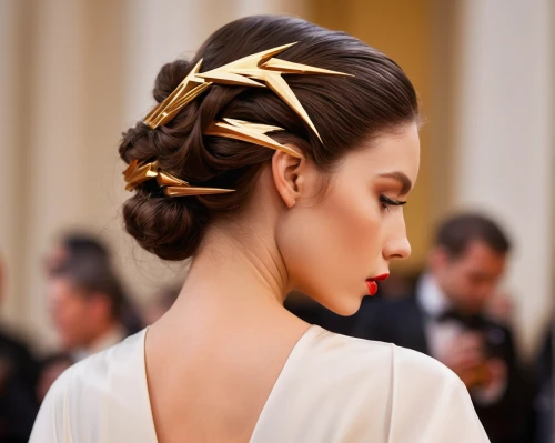 chignon,hair accessory,hair accessories,updo,hair clip,bridal accessory,hair ribbon,hair comb,gold crown,gold foil crown,hairpins,headpiece,hair clips,gold jewelry,hairstyle,luxury accessories,bobby pin,boutonniere,laurel wreath,tying hair,Art,Classical Oil Painting,Classical Oil Painting 05