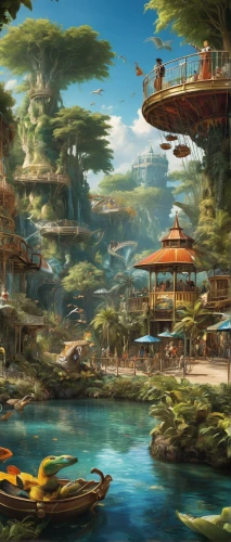 floating islands,artificial island,artificial islands,an island far away landscape,futuristic landscape,imperial shores,fantasy landscape,mushroom island,the island,ancient city,floating island,islands,lagoon,oasis,flying island,underwater oasis,java island,monkey island,seaside resort,fantasy world,Art,Classical Oil Painting,Classical Oil Painting 37