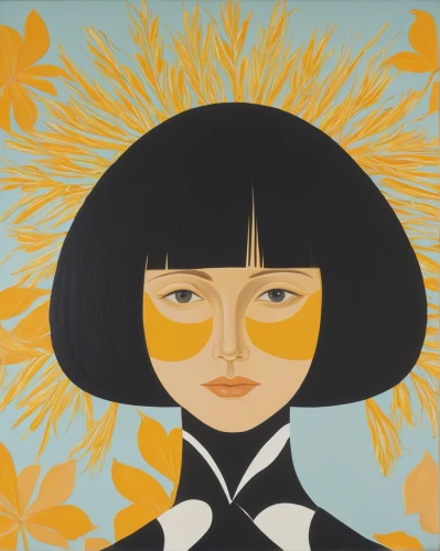 orange blossom,yellow wallpaper,yellow background,yellow orange,yolk flower,art deco woman,poppy seed,marigold,yellow orchid,girl-in-pop-art,gold paint strokes,camomile,chamomile,pollinate,yellow sun hat,flower gold,gold flower,vector girl,pop art woman,gold foil art,Conceptual Art,Oil color,Oil Color 13