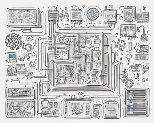 circuitry,circuit board,circuit diagram,electronics,motherboard,internet of things,blueprints,industry 4,circuit component,printed circuit board,electronic waste,playmat,electronic engineering,electronic component,blueprint,computer system,electrical planning,systems icons,computer cluster,personal computer hardware,Illustration,Black and White,Black and White 05