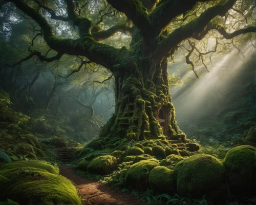 fairy forest,elven forest,fairytale forest,enchanted forest,old-growth forest,forest tree,magic tree,celtic tree,the roots of trees,forest floor,holy forest,green forest,tree moss,forest of dreams,forest moss,forest glade,germany forest,beech forest,foggy forest,green tree,Photography,General,Fantasy