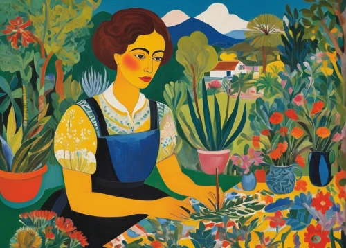 girl picking flowers,girl in the garden,girl in flowers,work in the garden,gardener,woman drinking coffee,picking flowers,flower painting,woman sitting,gardening,picking vegetables in early spring,girl in the kitchen,garden work,woman at cafe,holding flowers,khokhloma painting,woman with ice-cream,girl with bread-and-butter,frida,flower garden,Art,Artistic Painting,Artistic Painting 38