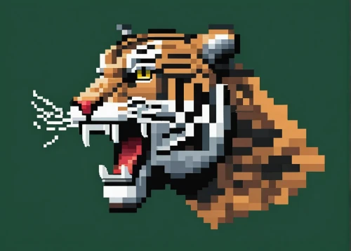 tiger,tiger png,bengal tiger,a tiger,tiger head,zebra longwing,tigers,chestnut tiger,sumatran tiger,siberian tiger,asian tiger,tigerle,tiger woods,zebra,quagga,royal tiger,okapi,tiger python,type royal tiger,pixel art,Unique,Pixel,Pixel 01