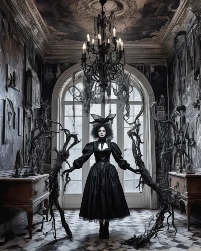 gothic fashion,gothic woman,gothic style,witch house,dark gothic mood,gothic portrait,gothic dress,gothic,the witch,danse macabre,dark art,crow queen,victorian style,marionette,voodoo woman,doll's house,dance of death,clockmaker,dark cabinetry,housekeeper,Photography,Fashion Photography,Fashion Photography 26