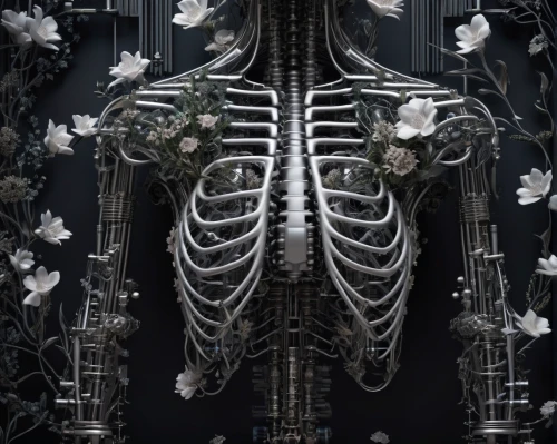 rib cage,skeletal structure,anatomical,human skeleton,ribcage,skeletal,bones,x-ray,endoskeleton,biomechanical,radiology,medical radiography,medical imaging,xray,flowers png,skeleton,vanitas,day of the dead skeleton,human body anatomy,vintage skeleton,Conceptual Art,Sci-Fi,Sci-Fi 09