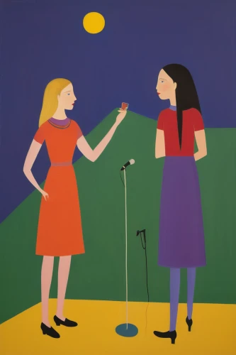 golfers,juggling club,croquet,pitch and putt,foursome (golf),dowsing,miniature golf,mercury transit,golfvideo,golf course background,the annunciation,girl with speech bubble,singers,duet,pitching wedge,serenade,camera illustration,woman pointing,two girls,klaus rinke's time field,Art,Artistic Painting,Artistic Painting 26