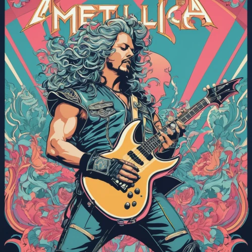 americana,aporonisu metallica,painted guitar,ambrosia,guitar solo,america,rockabella,amarillo,a3 poster,italian poster,concert guitar,rosa ' amber cover,north america,lima,electric guitar,guitar,cover,santana,american,south america,Conceptual Art,Fantasy,Fantasy 24