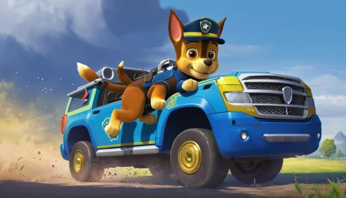 sheriff car,police dog,a police dog,sheriff,moottero vehicle,mail truck,pickup-truck,courier driver,scout,pickup truck,ford pilot,officer,delivering,new vehicle,pick up truck,tow truck,police van,ford truck,easter truck,truck driver,Illustration,Realistic Fantasy,Realistic Fantasy 12