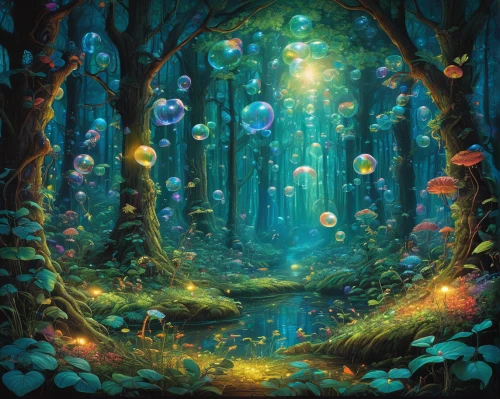 fairy forest,fairy world,enchanted forest,forest of dreams,fairytale forest,elven forest,fairy galaxy,fantasy picture,fairy village,holy forest,fairy lanterns,mushroom landscape,forest floor,forest glade,fantasy art,enchanted,fantasy landscape,fantasia,the forest,fireflies,Conceptual Art,Daily,Daily 28