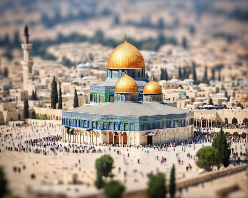 al-aqsa,dome of the rock,jerusalem,tilt shift,holy land,genesis land in jerusalem,al abrar mecca,mosques,kaaba,ramadan background,madina,israel,islamic architectural,house of allah,big mosque,makkah,grand mosque,muslim background,western wall,holy place,Unique,3D,Panoramic