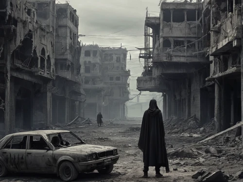 syria,damascus,baghdad,destroyed city,syrian,cairo,dystopian,post apocalyptic,post-apocalyptic landscape,heliopolis,lost in war,black city,the cairo,post-apocalypse,apocalypse,apocalyptic,libya,homeland,photomanipulation,iraq,Conceptual Art,Fantasy,Fantasy 33