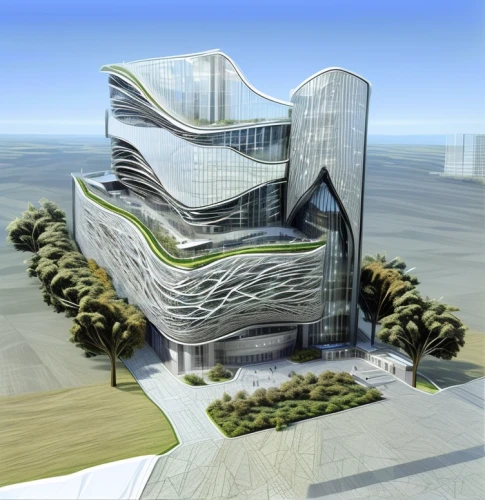 futuristic architecture,3d rendering,glass facade,modern architecture,arq,solar cell base,arhitecture,eco-construction,kirrarchitecture,futuristic art museum,glass building,archidaily,residential tower,eco hotel,cube stilt houses,building honeycomb,sky space concept,cubic house,contemporary,shenyang