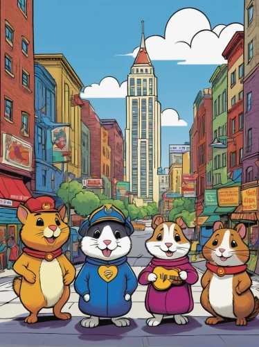 cartoon cat,cat family,pride parade,anthropomorphized animals,hk,tourists,doraemon,caper family,cute cartoon image,china town,city tour,chinatown,taipei,taipei city,raccoons,colorful city,hamster shopping,rodents,oktoberfest cats,rescue alley,Illustration,Vector,Vector 11