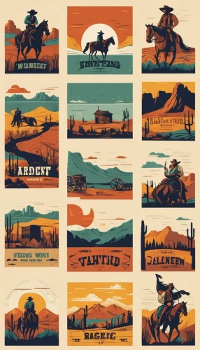 cowboy silhouettes,wild west,western riding,rodeo,western film,western,american frontier,stagecoach,western united states,travel poster,desert safari,usa landmarks,travel trailer poster,old wagon train,wild west hotel,desert background,country-western dance,country,farms,nevada,Illustration,Vector,Vector 06