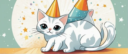 party hat,new year vector,cat vector,capricorn kitz,cartoon cat,new year clipart,party hats,tea party cat,doodle cat,drawing cat,birthday banner background,japanese bobtail,birthday card,watercolor cat,cat cartoon,circus animal,tom cat,excalibur,unicorn,oriental shorthair,Illustration,American Style,American Style 09