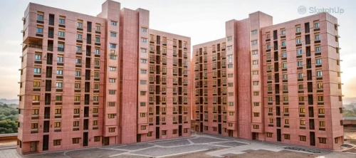 block of flats,residential building,residential tower,appartment building,office block,jaipur,kirrarchitecture,build by mirza golam pir,multi-storey,kitchen block,chandigarh,high-rise building,apartment building,new housing development,apartments,largest hotel in dubai,apartment block,bulding,brick block,pink city,Architecture,General,Masterpiece,Vernacular Modernism