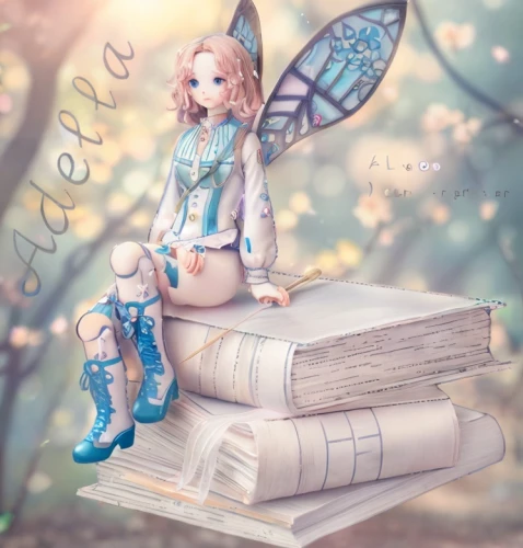 little girl fairy,fairy tale character,child fairy,fairy,bookworm,faerie,fairy stand,garden fairy,alice,fairy house,fae,fantasy girl,magic book,fantasy picture,libra,3d fantasy,fairies,bookmark with flowers,children's fairy tale,artist doll,Game&Anime,Manga Characters,Aesthetics