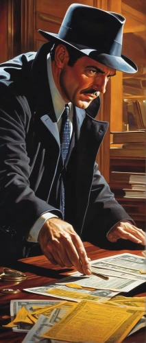investigator,meticulous painting,banker,mafia,watchmaker,inspector,painting technique,private investigator,white-collar worker,spy visual,gambler,tailor,game illustration,spy,organist,twenties of the twentieth century,businessman,attorney,man with a computer,detective,Conceptual Art,Fantasy,Fantasy 20
