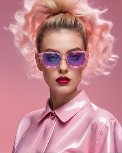 pink glasses,pink round frames,digital painting,pompadour,fashion vector,color glasses,80s,eyewear,pink vector,pink lady,world digital painting,cyber glasses,sunglasses,pink beauty,bouffant,color pink,bright pink,portrait background,pink-purple,popart,Photography,General,Natural