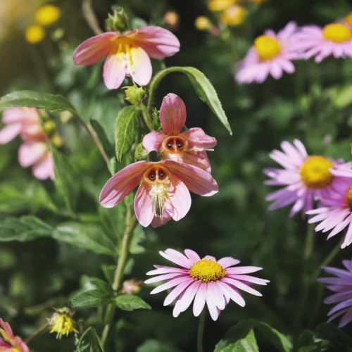 coneflowers,cosmea bipinnata,european michaelmas daisy,pink cosmea,echinacea purpurea,japanese anemones,anemone japonica,barberton daisies,purple coneflower,marguerite daisy,argyranthemum frutescens,perennial plants,erigeron,barberton daisy,perennial daisy,tatarian aster,cosmea,coneflower,echinacea,aromatic aster