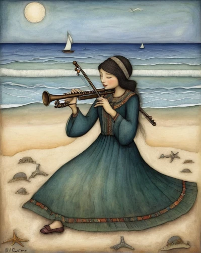 woman playing violin,flautist,violin woman,the flute,itinerant musician,violin player,flute,woman playing,musician,violinist,trumpeter,wind instrument,harp player,crab violinist,art bard,wind instruments,trumpet player,serenade,violist,bamboo flute,Illustration,Abstract Fantasy,Abstract Fantasy 09