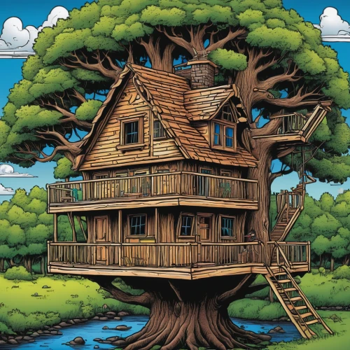 tree house,treehouse,tree house hotel,log home,wooden house,crooked house,wooden birdhouse,bird house,house in the forest,little house,stilt house,houses clipart,treetop,timber house,tree top,birdhouse,fairy house,log cabin,half-timbered house,hanging houses,Illustration,Black and White,Black and White 14