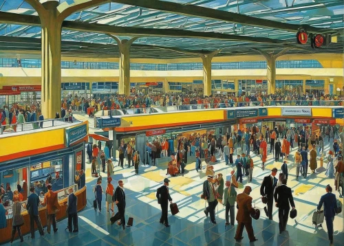 the market,large market,market,principal market,transport hub,market introduction,ulaanbaatar station,the train station,crowds,french train station,subway station,upper market,food court,crowd of people,bus station,covered market,train station,central station,crowd,bottleneck,Illustration,Retro,Retro 14