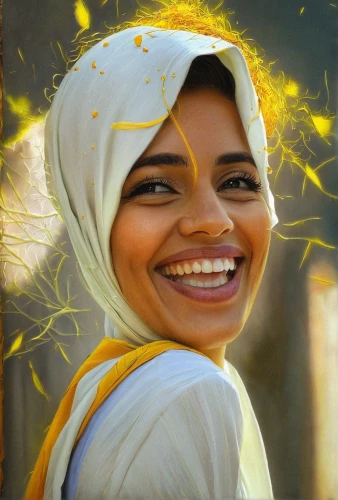 hijaber,hijab,muslim woman,islamic girl,a girl's smile,muslima,muslim background,custom portrait,a smile,oil painting on canvas,killer smile,portrait background,yemeni,arab,sprint woman,grin,allah,indian woman,harira,refugee,Conceptual Art,Fantasy,Fantasy 13